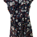 I Hot Plus Size 4XL Black Fit & Flare Dress Skulls Y2K Grunge/Goth Photo 0