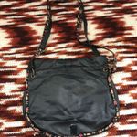 Fairy Boho Hippie Indie Grunge Goth Floral Leather Crossbody Messenger Shoulder Bag Purse Gold Tone Cargo Pockets Great condition Measurement in pics Black Photo 1