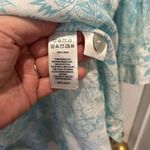 Sigrid Olsen  100% Linen Blouse Size 1X 3/4 Sleeves Collared Popover Floral‎ Photo 6