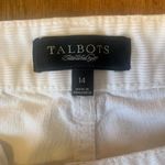 Talbots  Pants 14 Ivory Textured Corduroy Trousers Boot cut Pockets 90’s Photo 1