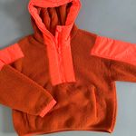Free People Movement Lead The Pack Neon Coral Combo Pullover Fleece Jacket Photo 7
