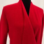 Eileen Fisher Lightweight Red Boiled Wool Cardigan Jacket size XS Long Sleeve Photo 4