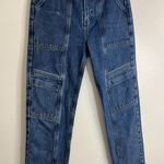 AGOLDE Cooper Cargo Denim Blue High Rise Boho Jeans Sz 23 Photo 7