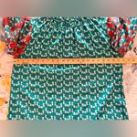 HAPSHO L/XL Boutique Printed Green Orange Boho Top Photo 4