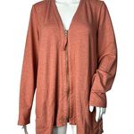 LOGO By Lori Goldstein Logo Lounge Lori Goldstein Sweatshirt Womens Orange Large Lace Back Oversized Photo 0