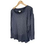 Anthropologie  CircleLight Sweater Size‎ Small Charcoal Gray Long Sleeve Photo 4