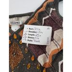 ISSHU Beaded Tank Top Sleeveless‎ Knit Chevron Pattern Medium Brown Photo 8