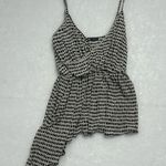 ZARA NEW Black White ASYMMETRICAL POLKA DOT TOP Straps Size M Photo 1