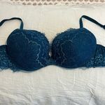 Victoria's Secret Victoria Secret Dream Angel Bra 34C Teal Shimmer Padded Wireless Photo 1