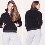 Lululemon Women’s Black Stand Out Sherpa 1/2 Zip Size 12 Photo 1