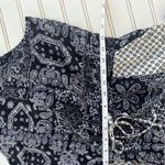 Hem & Thread Paisley Black & White jumpsuit  Size Large Photo 9