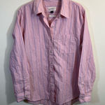 Universal Threads ✨ Universal Thread Women’s Pink Striped Button Down Shirt Relaxed Fit Small Photo 0