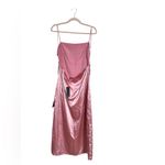 Lulus  Glow and Behold Blush Pink Satin‎ Midi Dress Large Photo 6