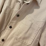 ZARA Frayed Cream Corduroy Shacket Photo 2