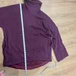 Athleta Cozy Karma twist neck sweatshirt. Deep Burgundy Color sz small Photo 6