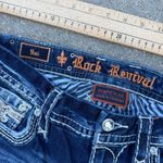 Rock Revival  Boot Cut Jeans Size 28x35 Flap Pocket Blue Jeans Embellished Photo 9