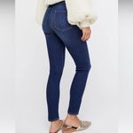Free People Ultra High Rise Dark Wash Pull On Skinny Stretch Jeans Photo 1