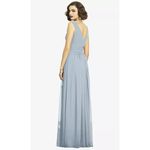 Anthropologie Dessy Collection Sleeveless Chiffon Draped V-Neck Surplice Maxi Dress Mist 2894 Photo 2