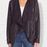 Vigoss Black Asymmetrical Faux Leather Jacket Photo 0