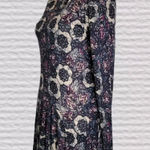 Free People MED Plum Floral ANNABELLE TUNIC Top Mini Dress Open Back Boho Sexy Photo 2