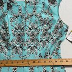 Danny & Nicole  aqua mint size 14 sleeveless floral a-line dress zips up back Photo 4