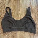 Commando  Taupe Brown Ribbed Bralette Sz L Photo 0