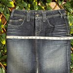 Yanuk Visionary Stitch Denim Skirt with Slit Size 6 Blue Photo 8