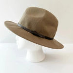 D&Y  100%‎ Wool Felt Hat Taupe Knot Detail 2.5" Brim Photo 1