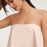 Lulus Lots of Love Beige Strapless Ruffle Bodycon Pencil Midi Dress XS Photo 0