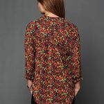 Free People Sheer Floral Print Buttondown Top- Size Medium Photo 1