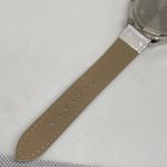 Women wrist watch Quartz analog silver tone 37mm round mother pearl running Photo 6