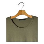 Jenni Kayne Shirt Women Medium Olive Green Cotton Crew Neck Short Sleeve Tee Photo 2