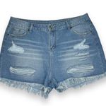 D & W Jeans 1981 Cut off Raw Hem Denim Jean Shorts XL 16 Blue Photo 0