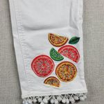 Hydraulic Women's Jeans 4 White Nolita Curvy Crop Straight Citrus Embroidered Photo 2