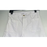 Frame  Womens Jeans Le High Pedal Pusher White Crop Skinny Stretch Size 27 Pocket Photo 1