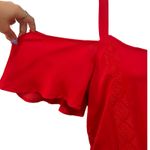 Gibson Latimer  Cherry Red Embroidered Cold Shoulder Maxi Dress size S Summer Photo 11