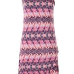 Design History Anthropologie  pink abstract print midi dress size large Photo 0