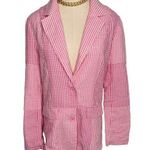 Princess Polly pink gingham check seersucker patchwork blazer jacket size 2 Photo 0