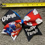 Disney 's Stitch - Ohana Means Family Large Hair Bow Photo 2