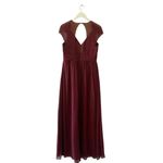 Jenny Packham Cabernet Cap Sleeve Chiffon Bridesmaid Dress Fit & Flare 12 #1654 Purple Photo 6