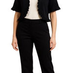 Karin Stevens KSL Black Ruffle Trim Shrug Cardigan 1X Photo 0