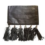 Rebecca Minkoff  Kinga Leather Tassel Clutch‎ Black Photo 2