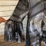 Dor Dor Bell Sleeve Mesh Swimsuit Cover Black Size undefined Photo 6