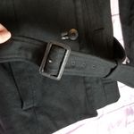 Urban Outfitters  BLACK MILITARY STYLE MOCK NECK WOOL BELTED COAT M Photo 6