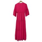 Faeriesty Swiss Dot Surplice Neck Flounce Sleeve Ruffle Hem Dress Photo 7