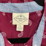 st. john's bay St. John’s Bay | Burgundy Paisley Print Button Down Top | PXL Photo 5