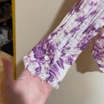 Sundance  Sz XS Chantilly Blooms Button Down Top Blouse White Purple Floral Bird Photo 11