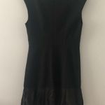 Rebecca Taylor  Black Terri Dress Ruffle Hem NEW Photo 6