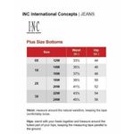 INC  Jeans Skinny Leg Tummy Control Ankle Mid Rise Rhinestones Raw Hem Black 24W Photo 7