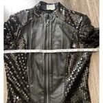 Vintage Firenze Santa Barbara Black Leather Jacket Sz Small MultiColor Moto Photo 4